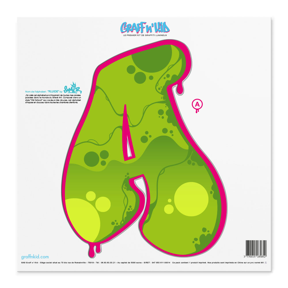Lettre A Style “Fluide Green“ by SOMER